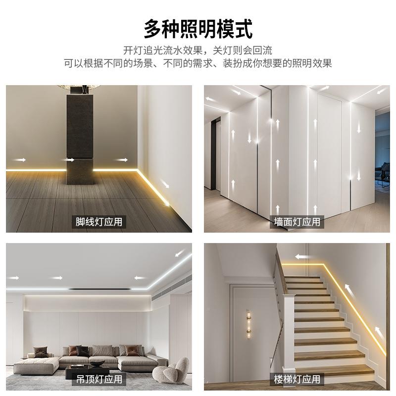 24LED灯带v单色追光流线水跑马L灯带室内过D道客厅氛围E灯带条灯1