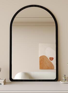 中风妆镜梳厅妆台镜子可化UBK壁挂桌面梳妆镜客玄关复古古装饰镜