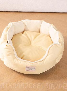 正品c用hic四hiaws猫窝四季狗窝舒适宠物大号双面季p通猫咪垫子猫
