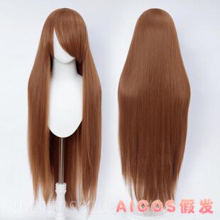 正品AICO 100CM直发万女古装动漫S长发毛娘造型cos假发假用毛长长