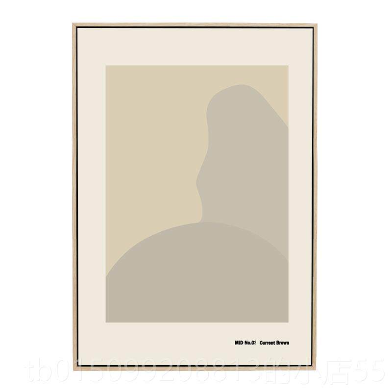 正品抽港画画 北欧风摆油画色术块装饰画卧室象ins挂画莫兰迪色艺