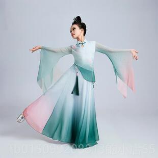 正品烟雨功江南古典舞蹈演出服飘逸儿童新款风大裙摆练服古子舞艺