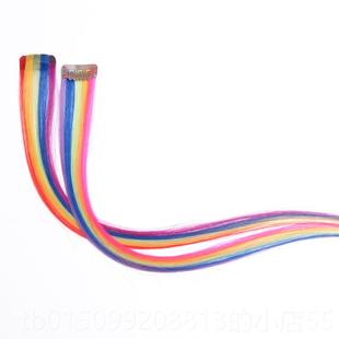 正品挂耳假发接片一片式假发片真人发发染丝染彩色发片隐形无痕漂