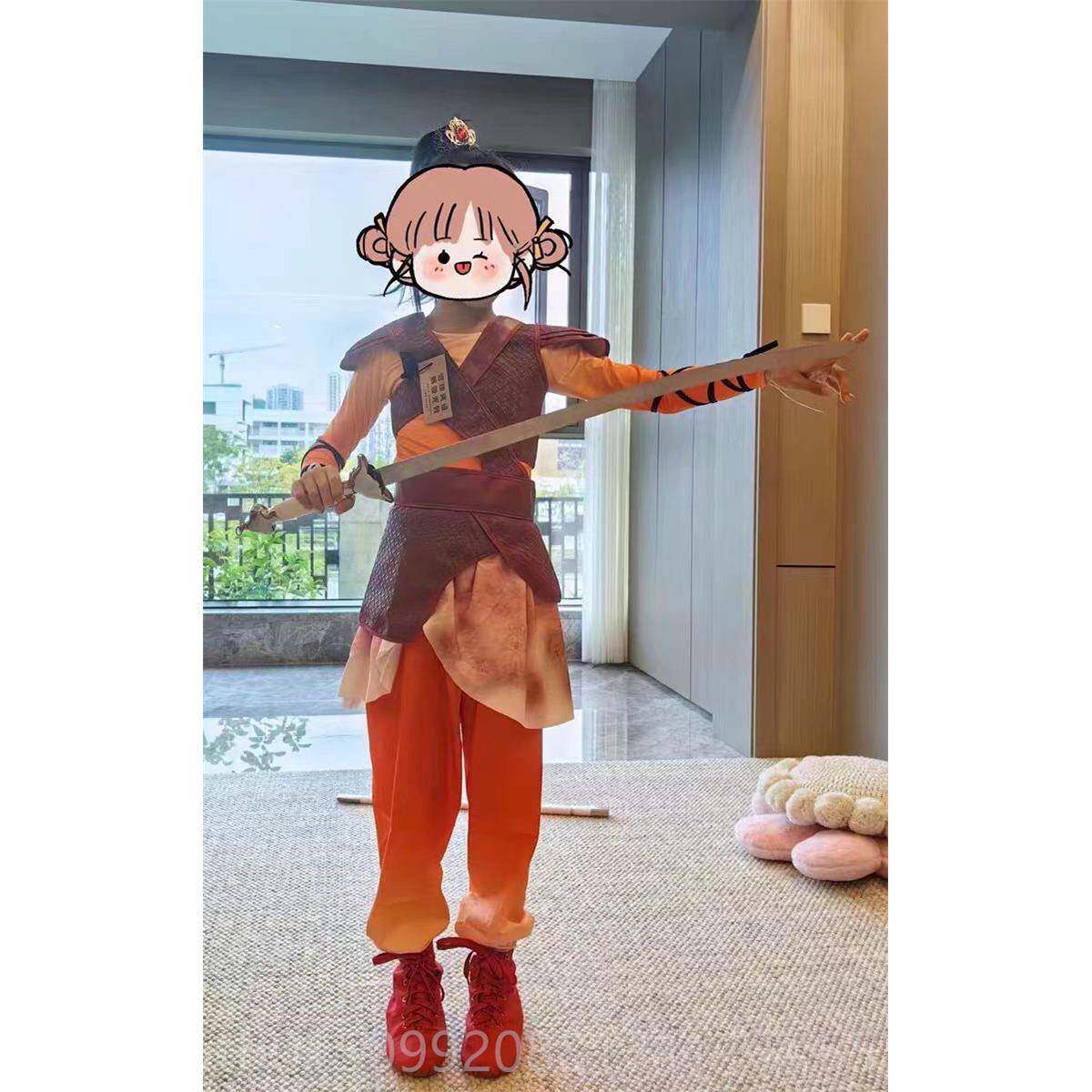 正品荷风采再现花木兰儿童演出服装汉服女小童士兵铠古甲舞表蹈演