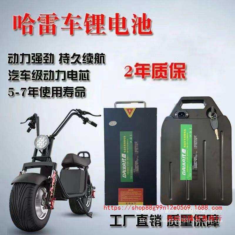哈雷电动48v60v锂电池通用电瓶可拆卸电池大容量长续航汽车级锂电
