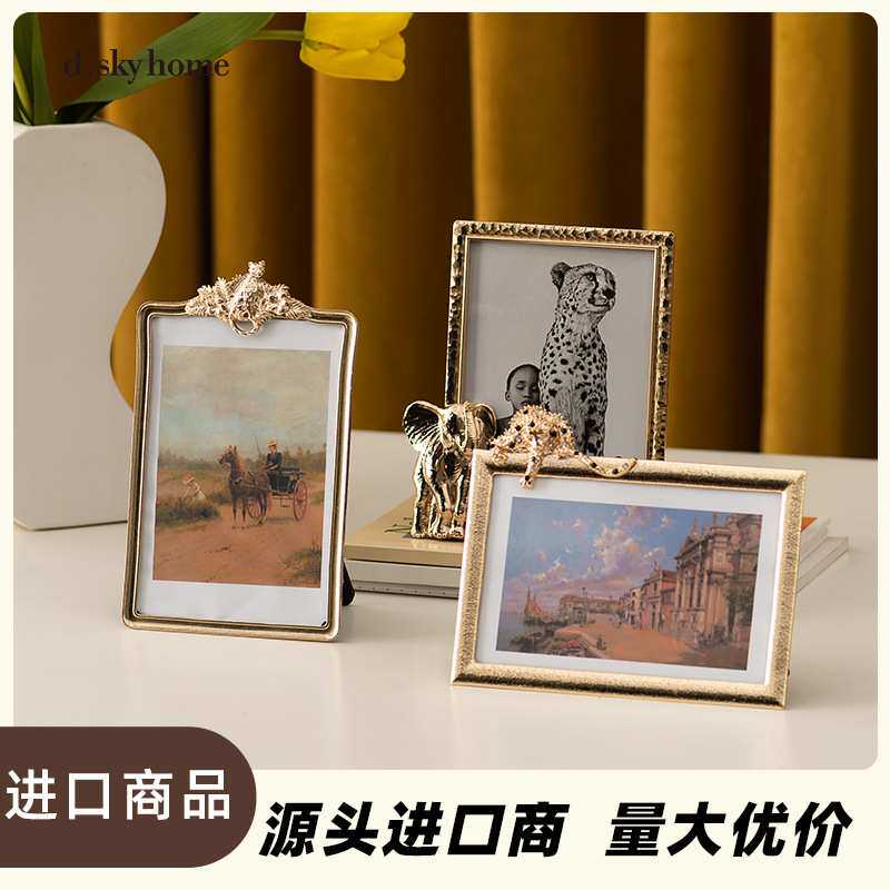 迪斯凯 鸟语花香金色相框动物相框简约相框客厅样板房家居装饰摆