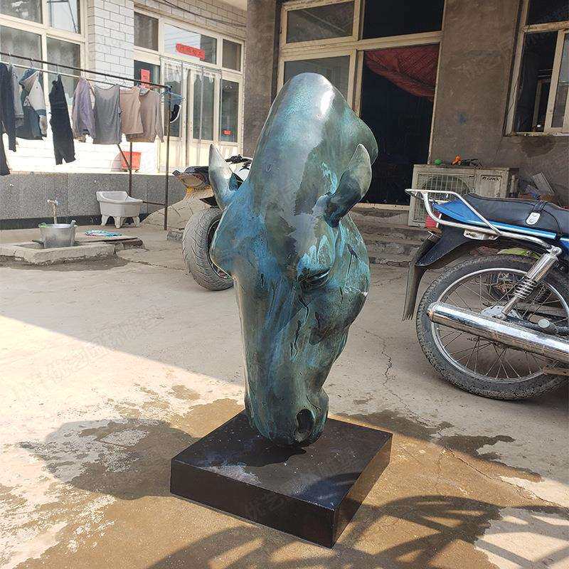 铜雕塑马头铸铜马头 园林广场景观装饰陈美摆件 厂家