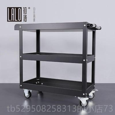 高档拉洛LALO色 黑油三画画工具车 画架层小推车绘 金属移动颜料