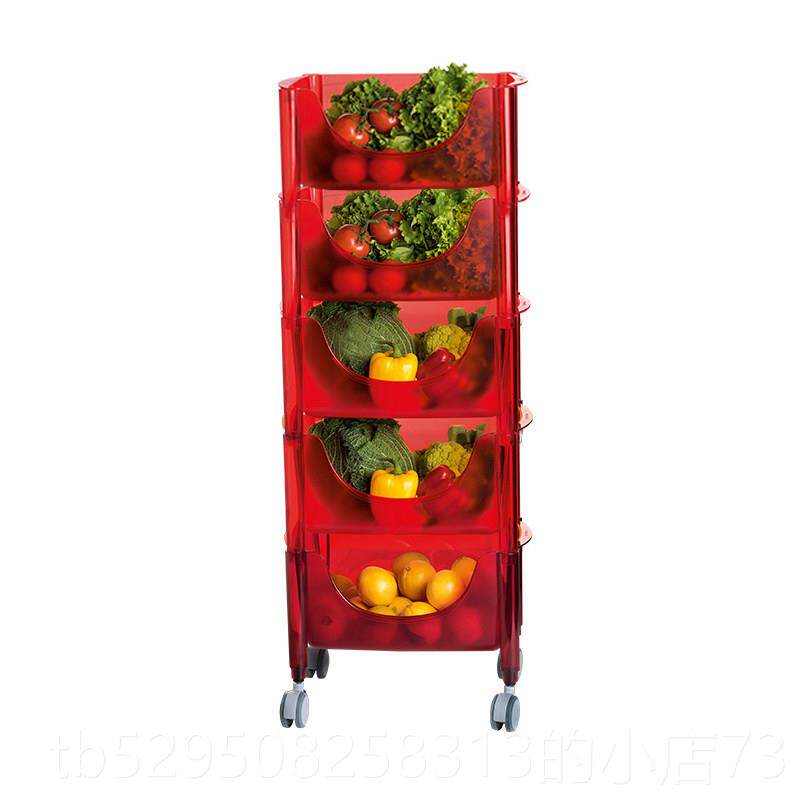 高档利快小推车物 意大利guzini厨房层多带轮果蔬收纳架子z整理筐
