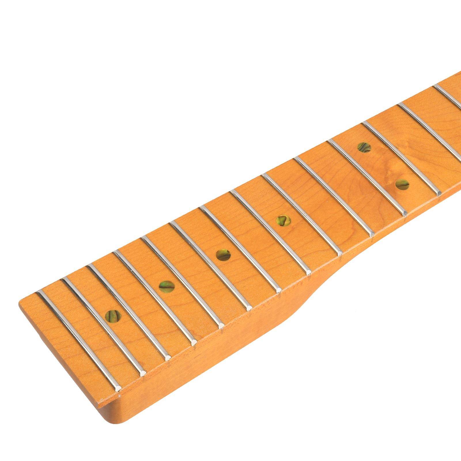 [光黄]中22品电吉他琴颈哑加拿大枫木指板琴foYYAr柄TLTele背线