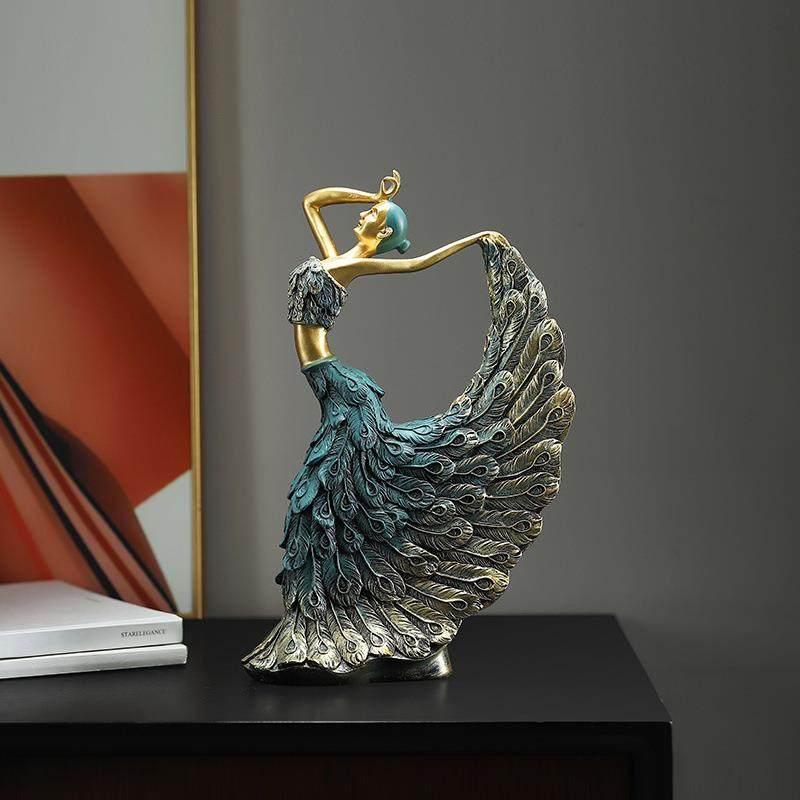 摆高端饰品孔简上档雀次新中式酒柜女郎工10261207艺品约客厅摆件,家居饰品,落地摆件,淘宝优惠券,粉丝福利购,淘宝优惠卷