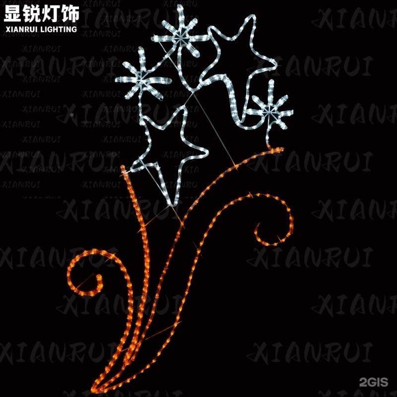 铁艺街道路灯杆造型灯2D诞节图案圣灯杆装饰灯户灯外发XR-MP架光