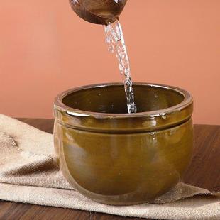 小水GGP缸家用瓦储房水带盖陶瓷缸老厨酿米酒发酵缸泡酸式菜腌咸