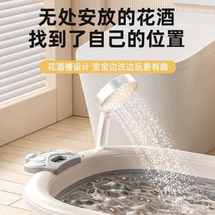 婴儿洗澡盆浴儿盆宝可折叠10249231宝幼儿可坐可躺加大号浴桶新生