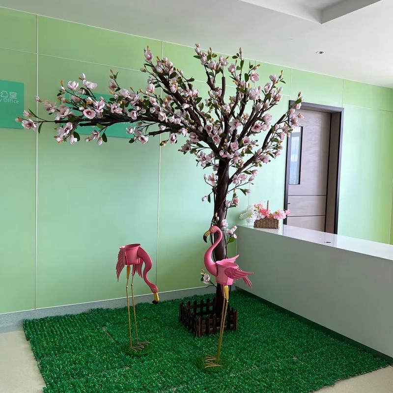 仿真玉物兰花树仿真植假树大057型落地橱花假艺窗装饰花室内客厅