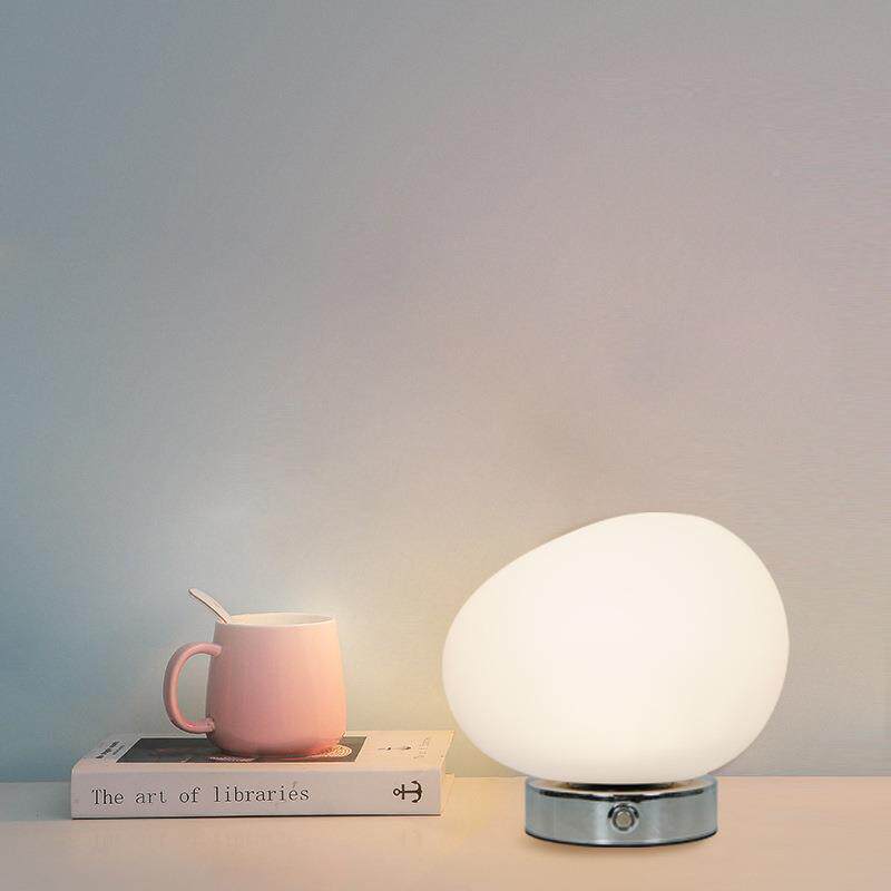 意大装利创意鹅卵石台灯氛围感LD意样E板房客鹅卵石台厅卧室饰鹅