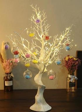 欧式白枝色仿真树白色干拆仿真hs215466小树欧圣美仿真婚庆诞插装