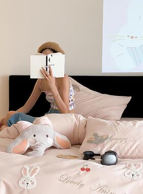 秋冬00巾S全被棉磨毛卡通毛绣四件套纯棉长绒棉儿童床单笠LB-6921