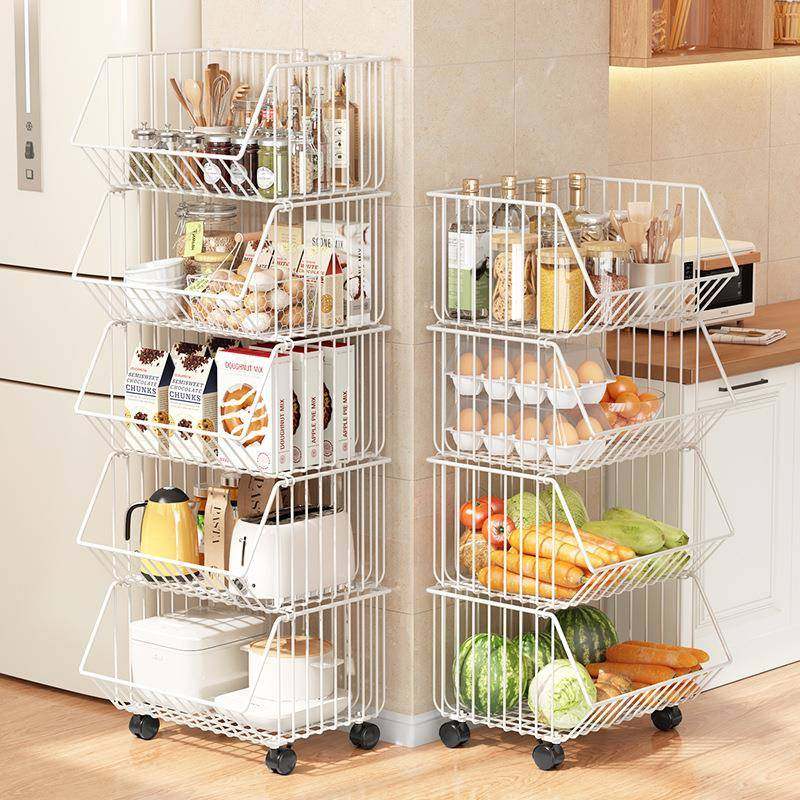 厨房置物架蔬落菜篮功能地家用多层小推车F97J9J6J收纳整理架子用