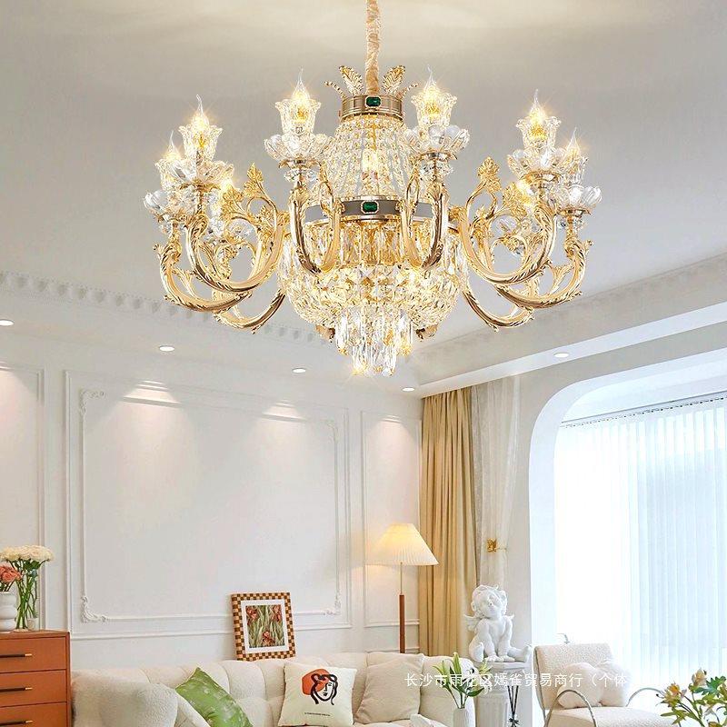 94欧式吊灯204年款网红K9水晶客厅餐厅2卧别新墅室大厅多层灯具