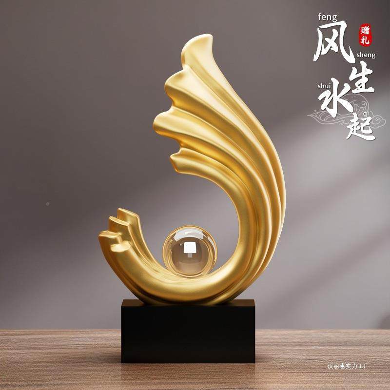 办公桌饰风生水起MWWSDLSO摆感客厅电视轻柜酒柜装奢办公室件艺术,家居饰品,装饰摆件,淘宝优惠券,粉丝福利购,淘宝优惠卷