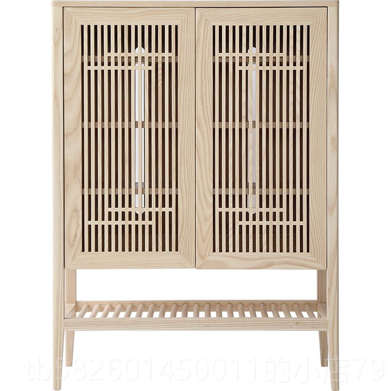 高档清木堂双开门门进白蜡木门实木柜定制定做进柜玄鞋关柜客厅收