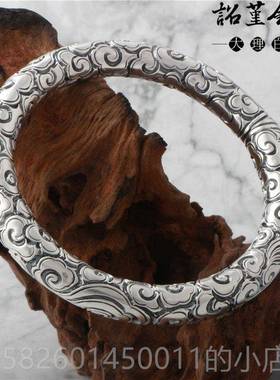 高档银手制炼999纯银手炼猴王定海针如金手箍银祥云情意侣工作