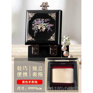 高档覆锦贝玩传说古首盒手串耳针玉镯戒指盒子结婚饰礼物文核桃收