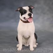 高档K 仿真X动物潮玩狗树脂摆件兵人杀神爱犬 斯塔福J模型 梗1