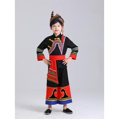 高档少名数民服族服装儿童彝族饰男款演出服云凉山男童南族款衣服