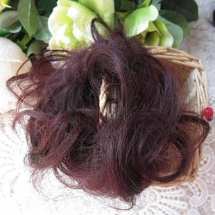 高档推荐!真发发花假半皮丸子头筋花苞头发圈盘发发髻蓬自然松高