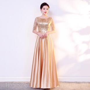 高档合唱团演出服女长裙诗歌诵红歌舞朗比赛表演装成人大合服唱台