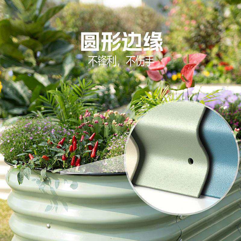 金属种植箱铝合金花箱阳台户外庭院道路花箱花坛围栏铁皮花箱