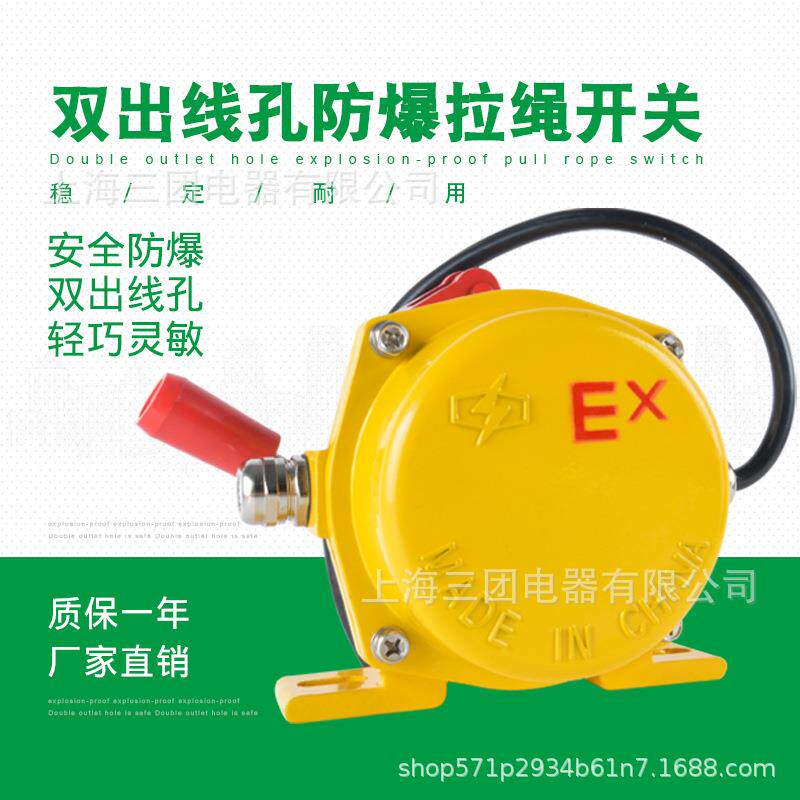 ExKLT2手动防爆双向拉绳开关BKLT2-2型双出线孔防爆平衡拉线开关