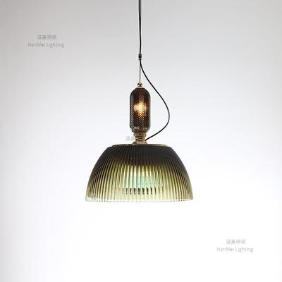 小众设计感吊灯文艺复古卧室灯绿玻璃灯茶房书房餐厅阳台意式吊灯