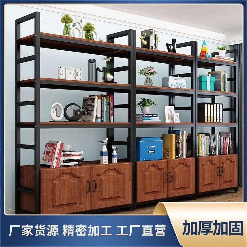 办公室置物架货架多层直播房间货架柜门产品理发店产品展示架