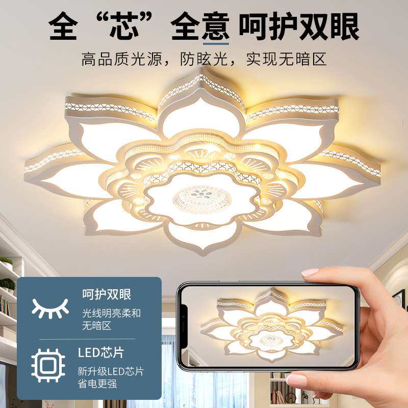 客厅大灯2025年新款家用吸顶灯简约现代会议室大气led灯具1.5米