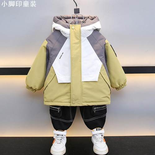 儿童加绒加厚派克服冬装