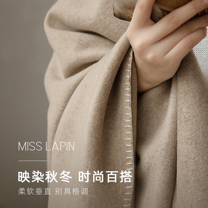 ?澜品纯色毛呢睡沙发毯尾子羊毛质盖感毛F76686HM毯毯午毯床毯轻