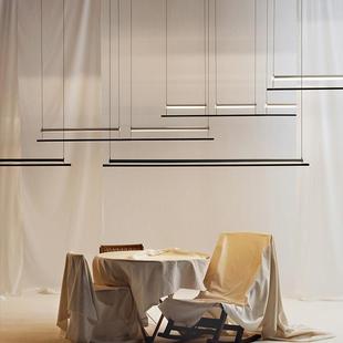 吊餐厅灯简约代轻奢现桌545吧台灯具极简设计感led长餐条办公室吊