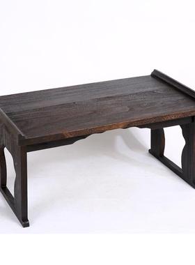 简约时尚日式榻米茶复古几烤桐木茶桌品木制榻可blt-1807折叠茶