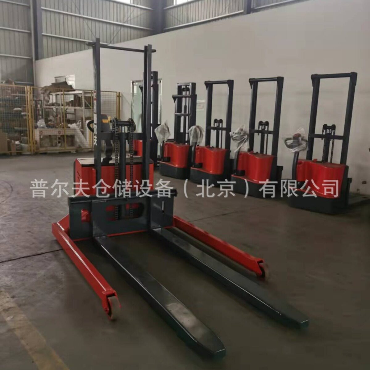 普尔夫加长宽支腿全电动堆高车堆高机叉车搬运车堆垛机装卸车站驾