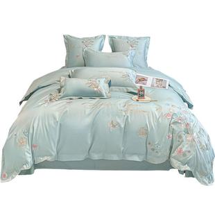 公风秋长绒棉四件FS736811套纯棉100被春套床单笠轻奢感床品女贡