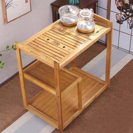 移茶动台茶车简约家用茶JM-ZCC水木小柜实茶桌乌金石茶盘茶具套装