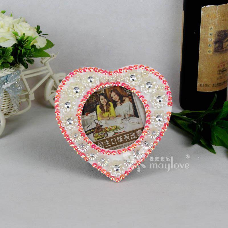 贴珍珠花心形相欧式现钻代实用别墅家居装饰框摆20030台相架像框,家居饰品,DIY亲子装饰画,淘宝优惠券,粉丝福利购,淘宝优惠卷