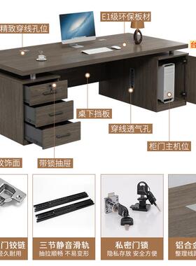 约办公OGS单电脑桌台式简现代老板桌椅组合办公室书桌子用家人大