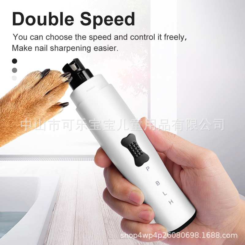 跨境宠物磨甲器猫狗电动指甲剪全自动磨甲器LED灯USB指甲钳亚马逊