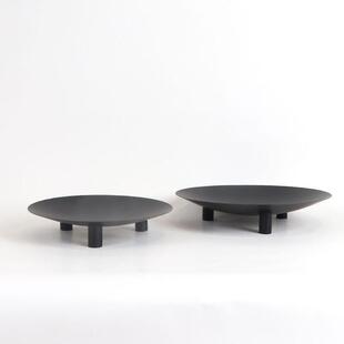 现代新MC-TY-63中式软圆处形托盘摆件样板房楼装饰品搭售配花艺果