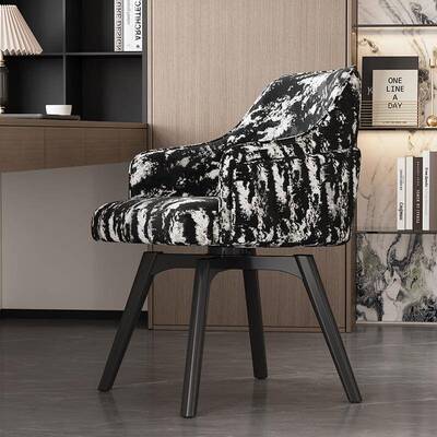 旋餐椅家用桌椅带扶手靠背店民宿售楼ITD处餐简约转接待洽谈J酒*