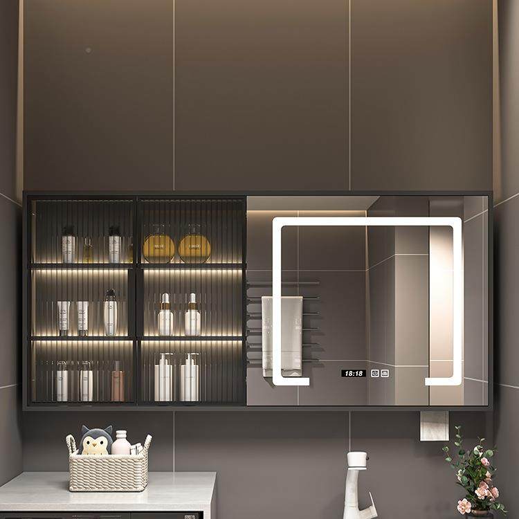 智能浴室柜单独镜定制墙168式带灯除雾挂卫生间梳镜子带妆置物架